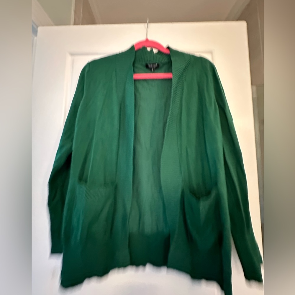 Gorgeous Green cardigan. Rep your school team colors! - Picture 2 of 2